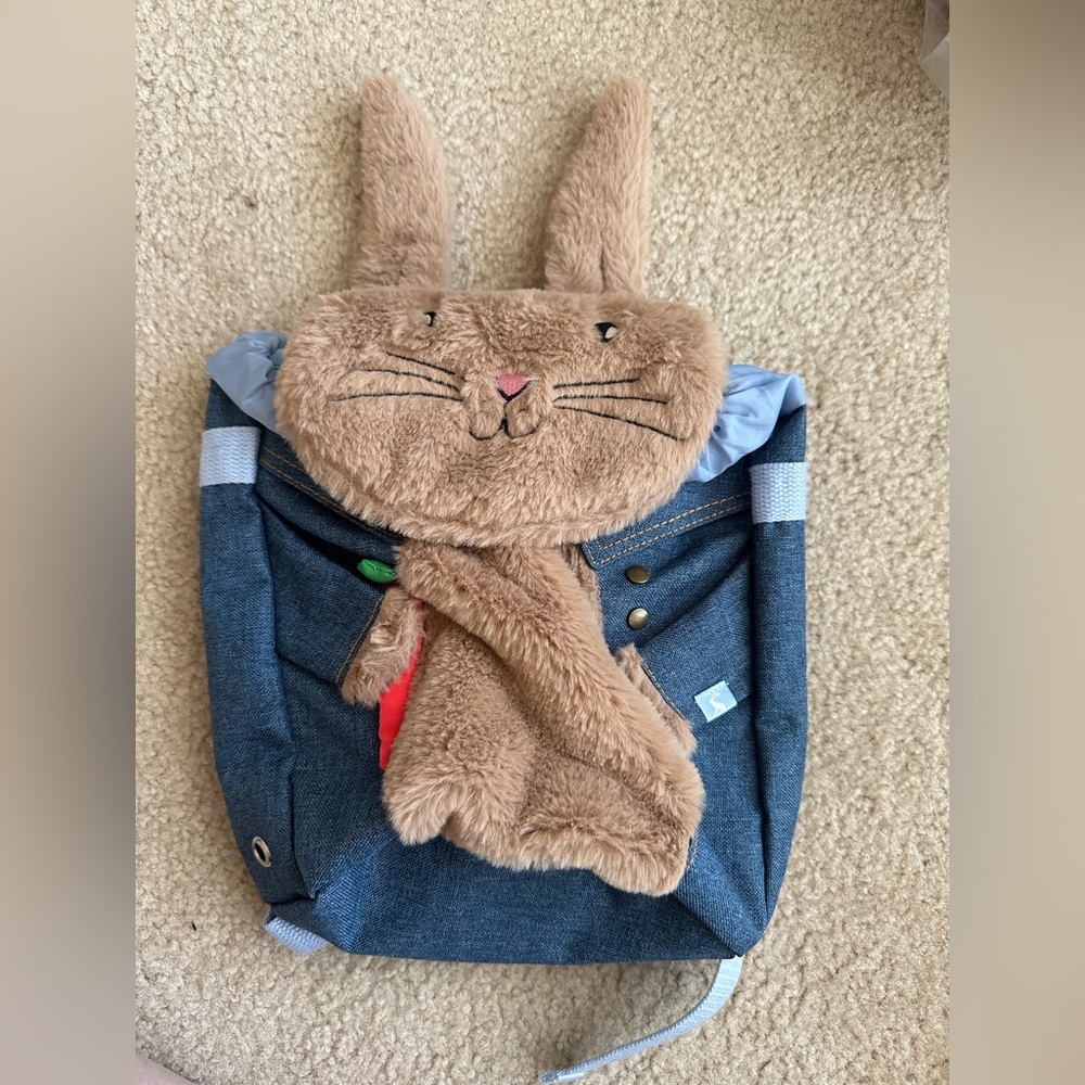 Joules kids girls Peter Rabbit denim Backpack
